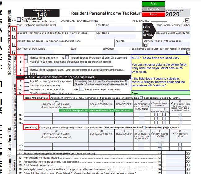 Form 204 for taxes extension Arizona
