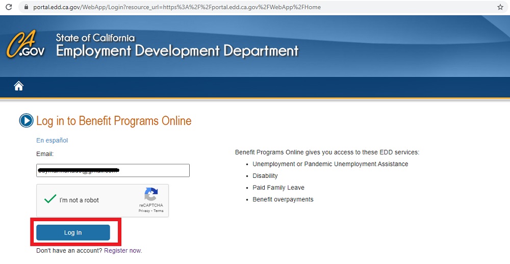 How To Login For California Unemployment Benefits Unemployment Gov