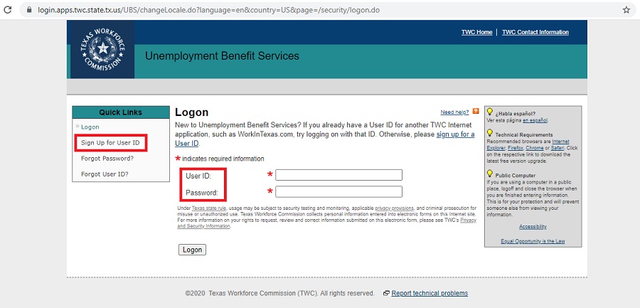texas unemployment benefits online application