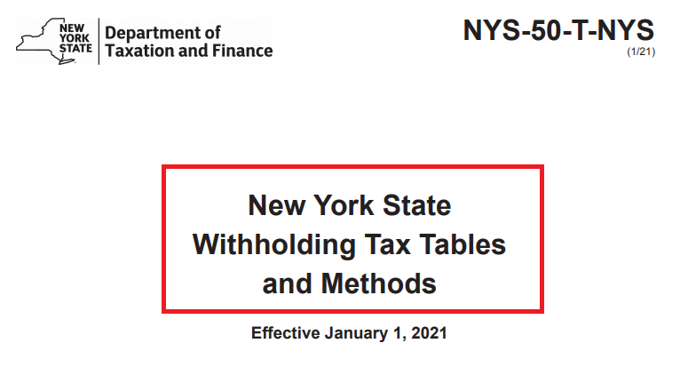 Paycheck deductions outside New York City or Yonkers